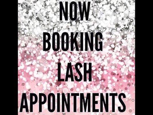 Yes!! We are taking appointments for Lash Extensions!!  Call us at 678.807.8095 ....ask for Jerica