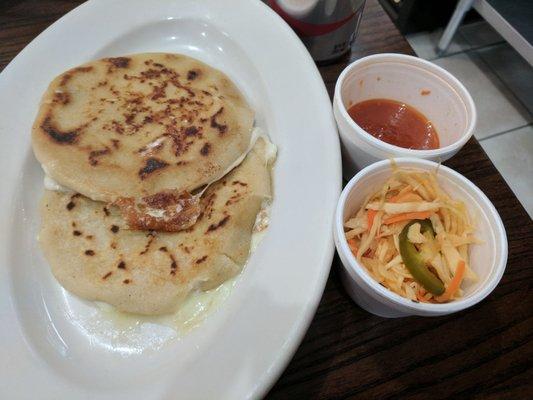 Queso pupusas ($2.25 each)