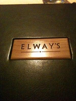 Elway's Menu