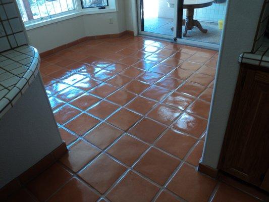 After Cleaning and Sealing Saltillo