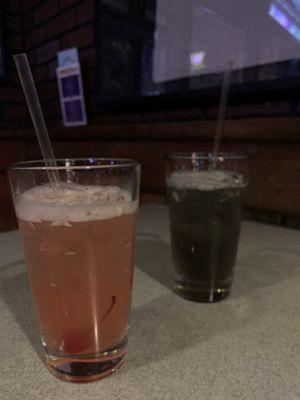 Doogie's Watermelon Drunk ($10) and Purple Rain ($6)