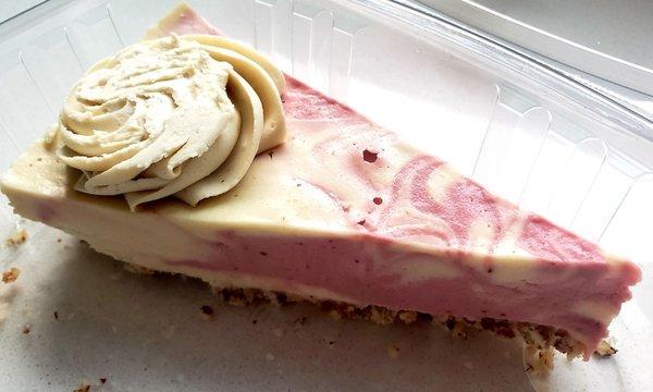 Strawberry Lemon Vegan Cheesecake. INCREDIBLE! And way better than birthday cake :)