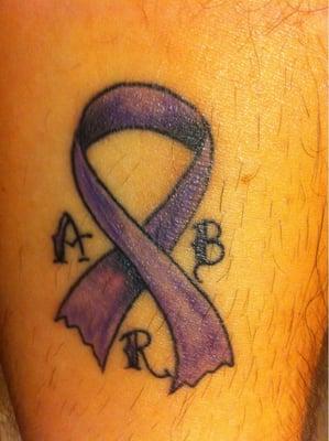 This ribbon is for my daughter that was fighting through Hodgkins Lymphoma. I got this in 2011 during Bikes Blues and BBQ.