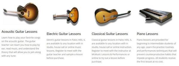 Guitar and piano lessons of any style or genre