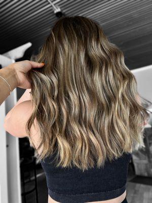 Balayage on dark hair