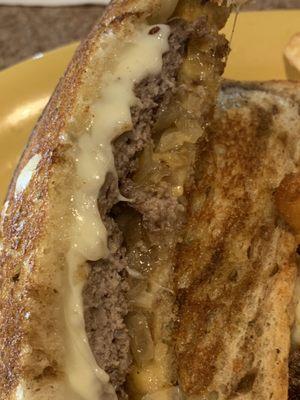 Inside my patty melt ! Very good