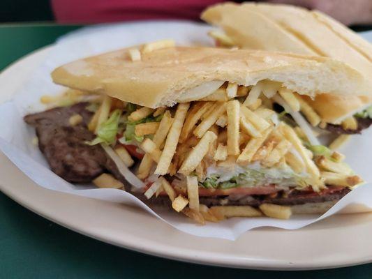 Pan con Bistec (Steak sandwich)