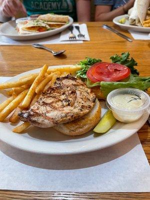 Grilled chicken sandwich