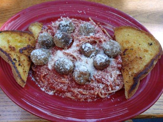 Spaghetti and Meatballs very good