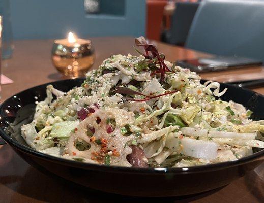 Lotus root salad - it's verrry spicy and verrrry delicious!