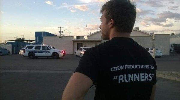 On set of "Runners"