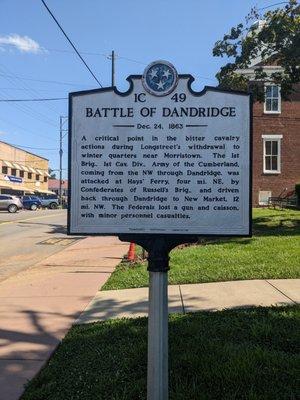 Battle of Dandridge Historical Marker