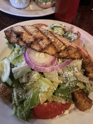 Salmon Caesar salad. Amazing and so fresh!