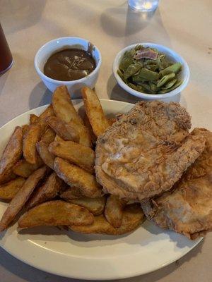 Fried pork chops. Let's eat!