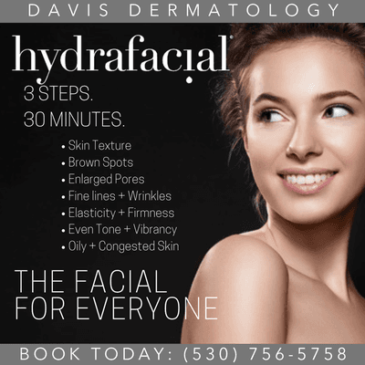 Hydrafacial - Deep-cleansing facial treatment to reveal radiant skin.  Call us and book today! (530)756-5758