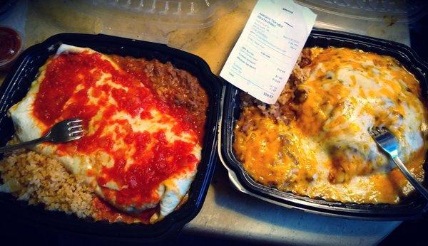 Famous Wet Burrito and Mexican Sandwich filled with Chunky Beef