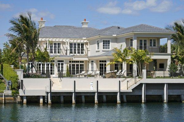 Multi-level Concrete dock  in Royal Palm, Boca Raton