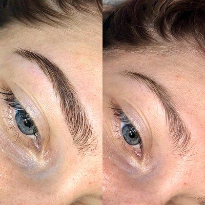 Brow wax and tint