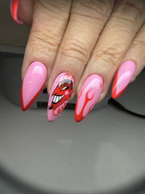 Nail art draw by Destiny