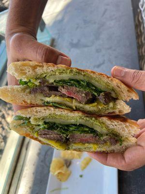 Prime steak panini on special now.