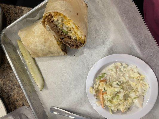 Pulled Pork Wrap & Slaw