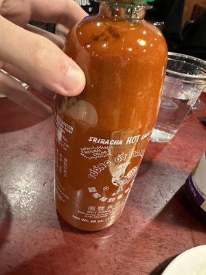 Sriracha bottle