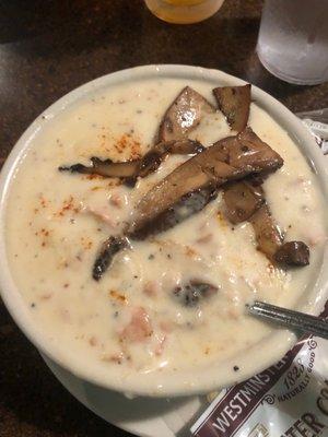 New England Clam Chowder Soup - added mushrooms