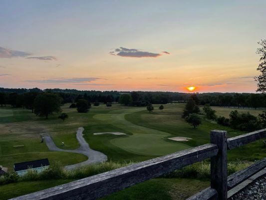 Patio sunset overlooking the golf course