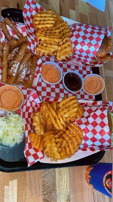 Messy Sando Combo, Funnel Cake Sticks