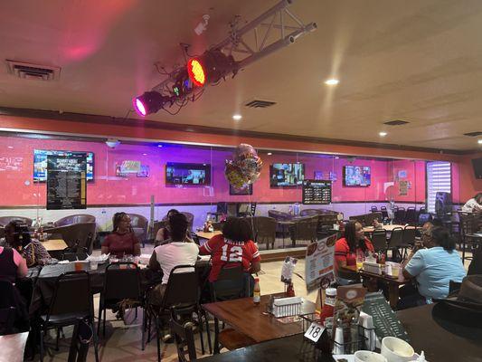 Cigar lounge (behind glass) Dining Area