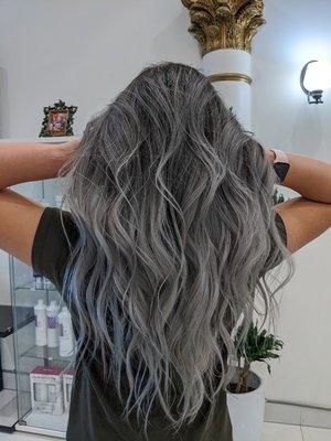 Gray balayage