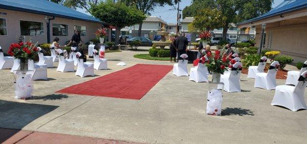 August 2020- Courtyard wedding (set-up)