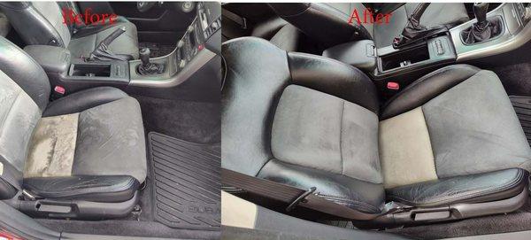 Seats Before & After cleaning