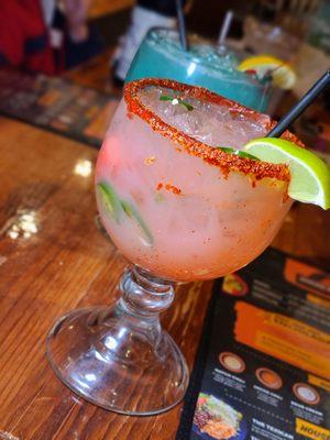 Watermelon jalapeño margarita