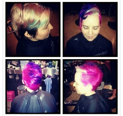 Pink purple and blonde color by Erin brooks