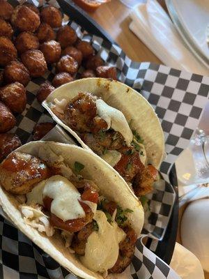 Shrimp Tacos and Sweet Potatoes