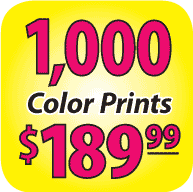 1,000 Color Prints $189.99