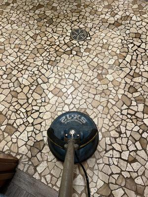 Tile and grout  steam cleaning