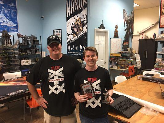 Star Wars X-Wing Store Champion and runner up.