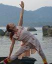 Trikonasana in Goa, India