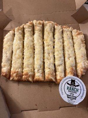 Garlic cheese sticks. Raw.