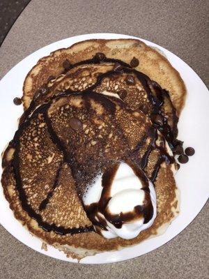 Chocolate- chip pancakes