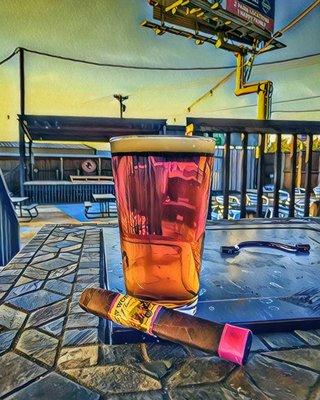 Community Beer Co Mosaic IPA & a cigar