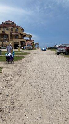 Walk from the RV to the beach