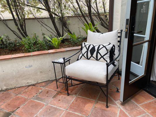 Sunset West Provence club chair w/ custom cushions for Santa Monica condo