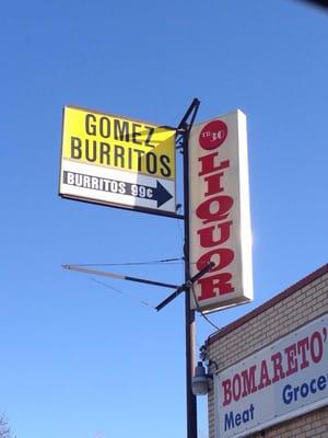 Gomez Burritos - sign