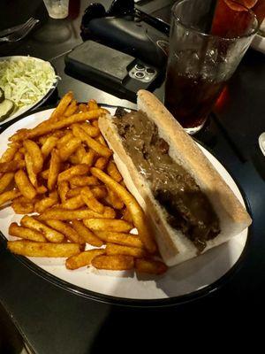 Roast beef Po Boy (veggies on the side)