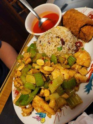 Kung pao chicken with fried rice