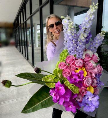 Our Signature Hand-Tied bouquet Arugula Tango