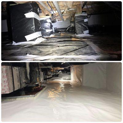 Crawlspace Encapsulation Before/After